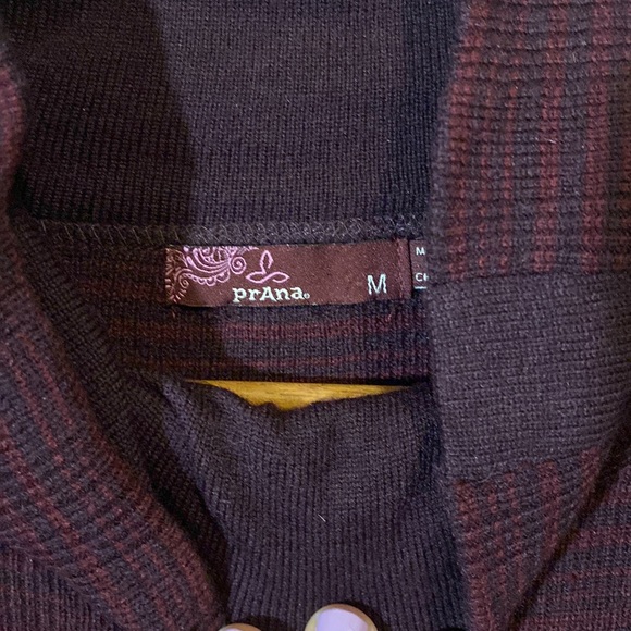 prAna Kelland Sweater Dress Wool Blend Mock Neck Women’s Burgundy - Picture 2 of 6